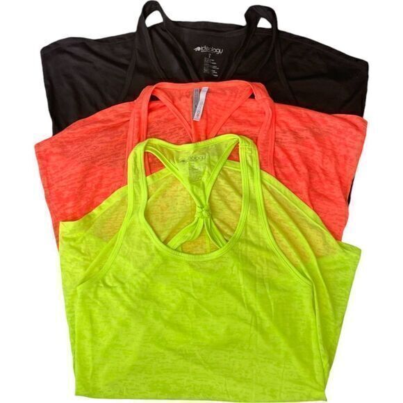 Ideology Racerback  Set of 3 Tank Tops Activewear Small‎ Orange Yellow Black - Picture 1 of 11